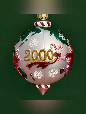 Vintage 2000 Millennium Glass Christmas Ornament Children Around the World